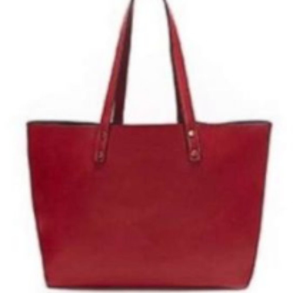 Lulu dharma vegan Red leather tote Brand New